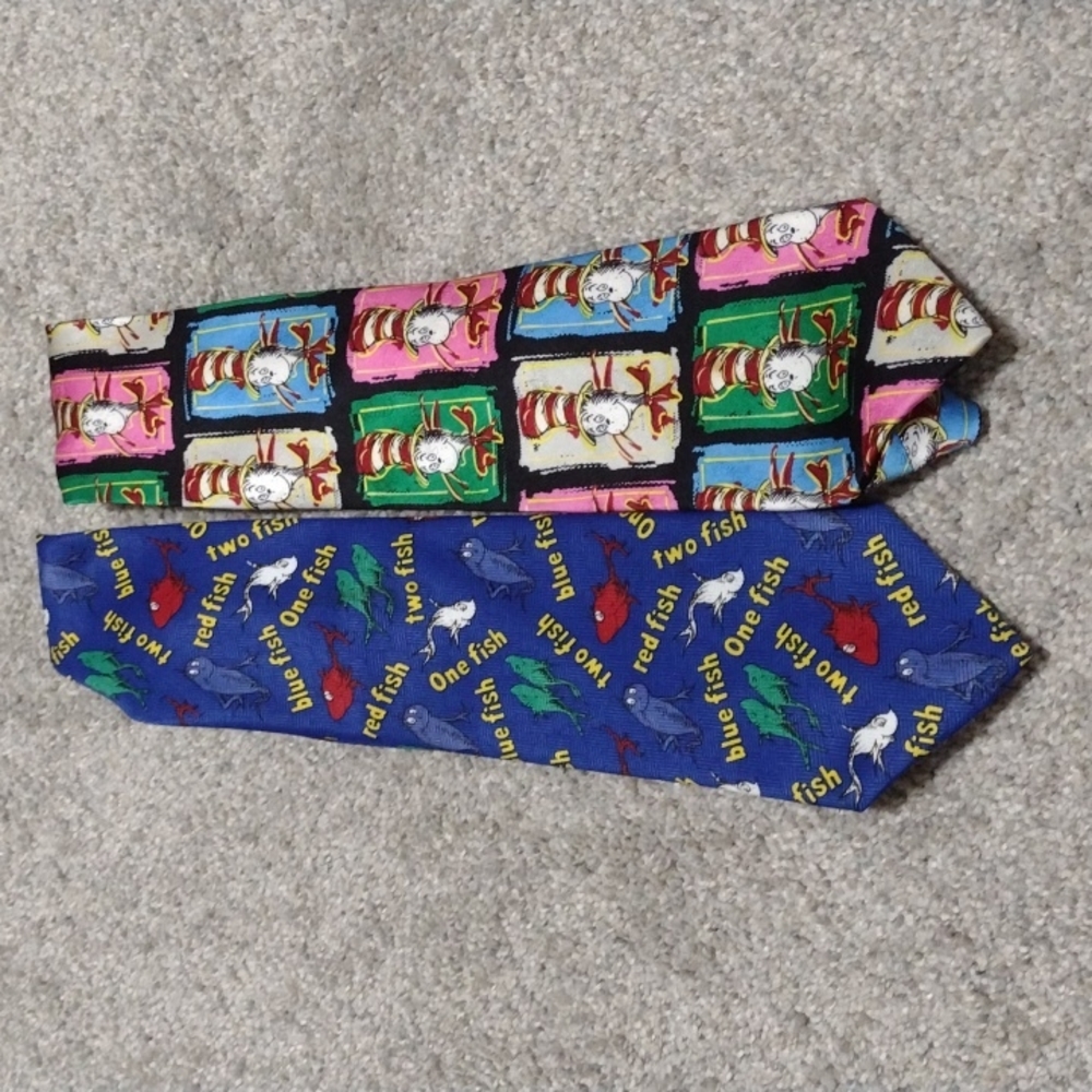 Bundle of 2 Dr Suess ties